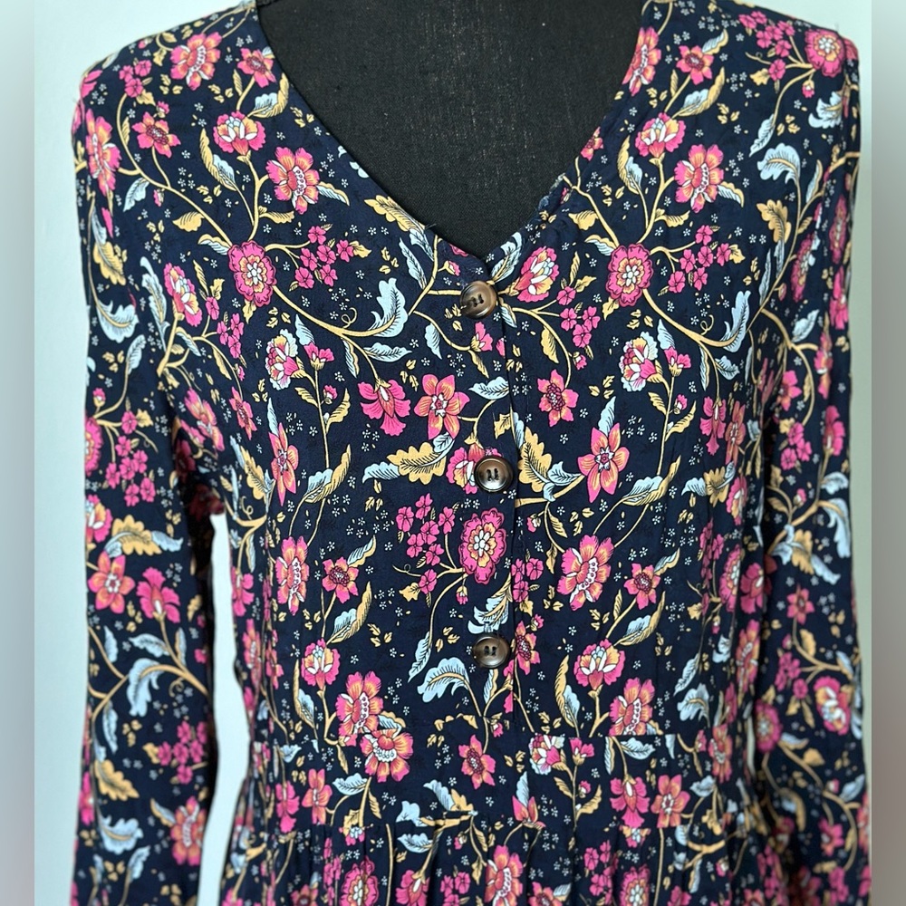 Midi Ruffled Smocked Multicolored Sundress